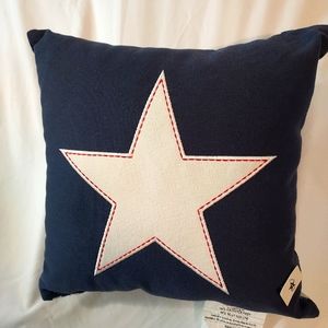 Throw Pillow red. White & Blue